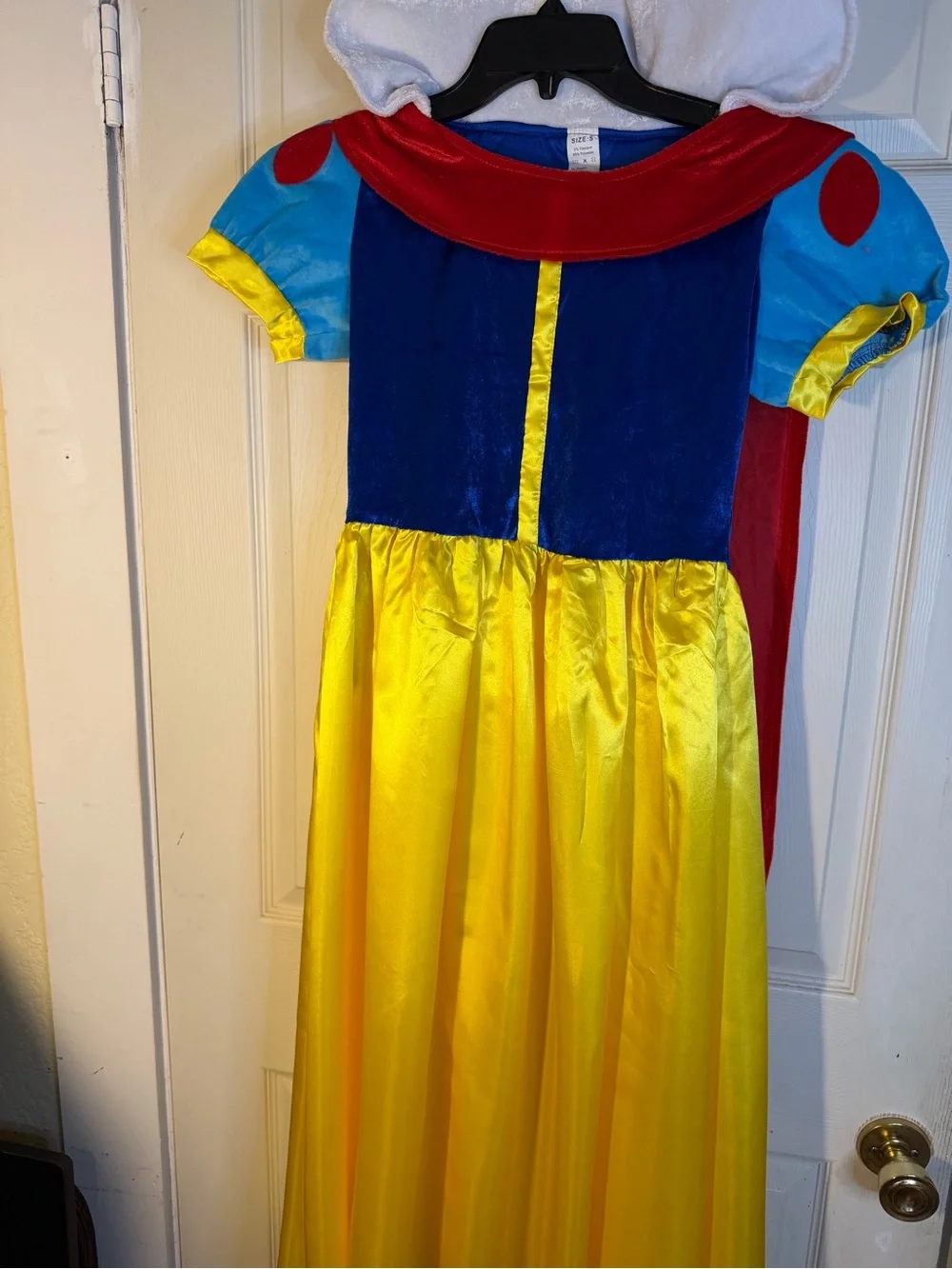 Girls' Yellow Blue & Red Snow White Princess Costume Dress Small